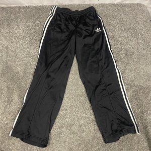 Vintage Adidas Black White Sweatpants Zippered Pockets Size Medium
